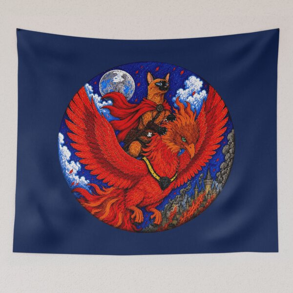 Item preview, Phoenix Rider — Cat of the Burning Kingdom designed and sold by LakeshoreLegendsAndLight .
