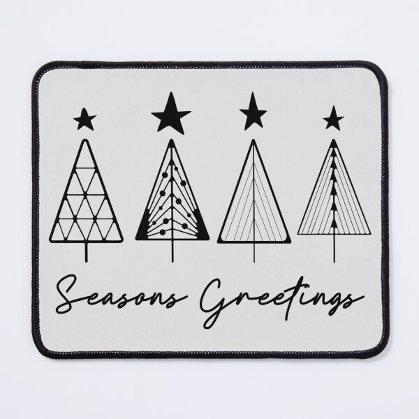 Item preview, Seasons Greetings Minimalist Christmas Trees in Black designed and sold by FaeryNuff.