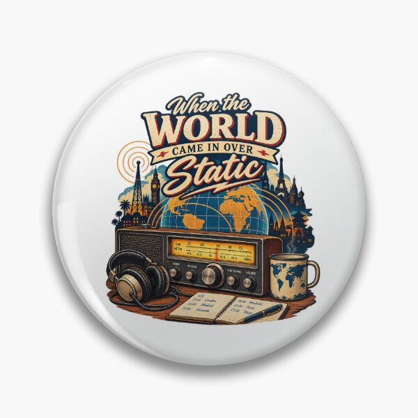 Item preview, When the World Came In Over Static – Vintage Shortwave Radio designed and sold by Past in Threads.