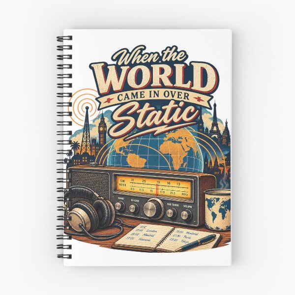 Item preview, When the World Came In Over Static – Vintage Shortwave Radio designed and sold by Past in Threads.