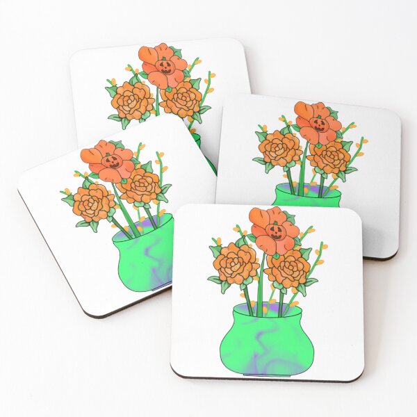 Item preview, Pumpkin flowers in an vase  designed and sold by Artistkhg.