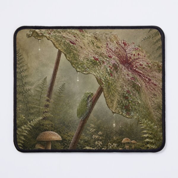 Item preview, The Caladium Parasol — Tree Frog in an Enchanted Woodland designed and sold by RescueHeart10.
