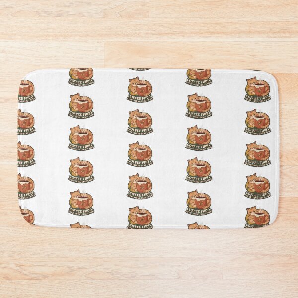Item preview, Gato Cafe "Coffee First" | Retro Humor designed and sold by AidaAviles.
