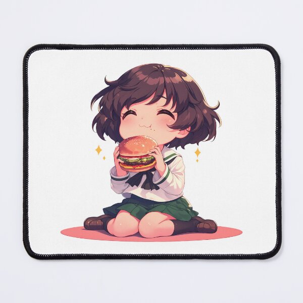 Item preview, Yukari Akiyama Girls und Panzer Chibi Burger Kawaii Smile designed and sold by Dashsopaner.