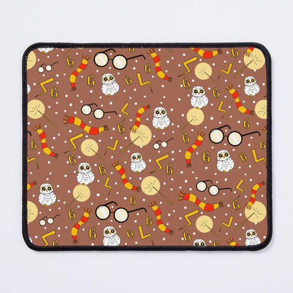 Item preview, Owls, scarfs and glasses red and gold pattern designed and sold by RavenAMarie .