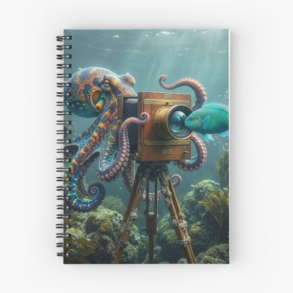 Item preview, Octopus Photographer Takes a Portrait of Parrotfish designed and sold by Tridentulus.