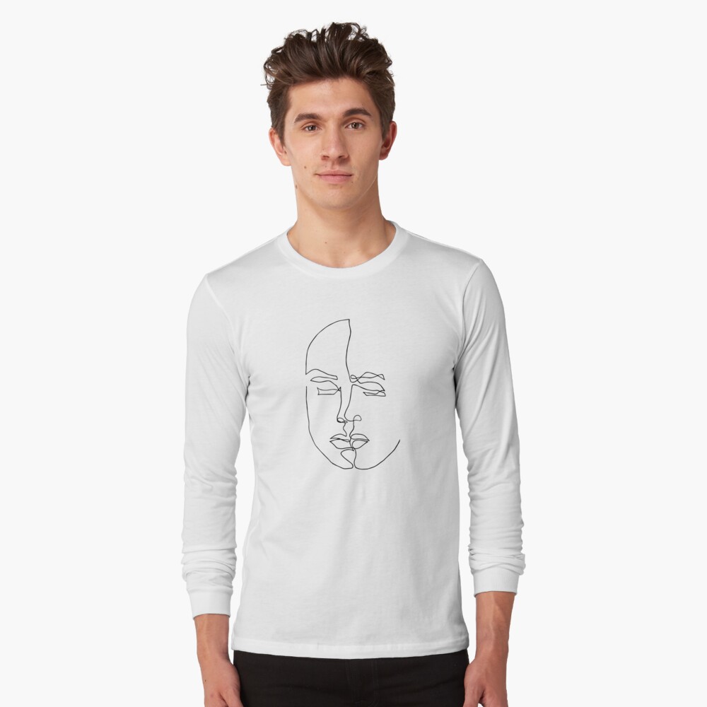 Asthetische Linie Zeichnen T Shirt Fur Manner Und Frauen Kunstliebhaber T Shirt T Shirt Von Omarhaitam Redbubble