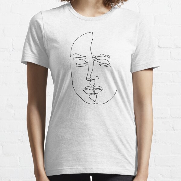 Tee-shirt ajouré en ligne esthétique pour homme et femme - T-shirt Amoureux d'Art T-shirt essentiel