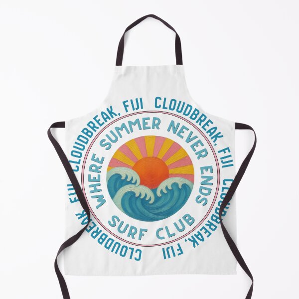 Item preview, Cloudbreak Fiji Surf Club Retro Sunset Wave Badge designed and sold by DonnaRaine.