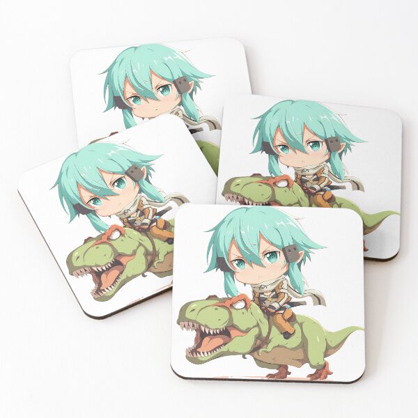 Item preview, Sinon Sword Art Online Kawaii Chibi Dinosaur Riding Adventure designed and sold by Dashsopaner.