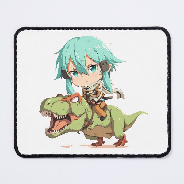 Item preview, Sinon Sword Art Online Kawaii Chibi Dinosaur Riding Adventure designed and sold by Dashsopaner.