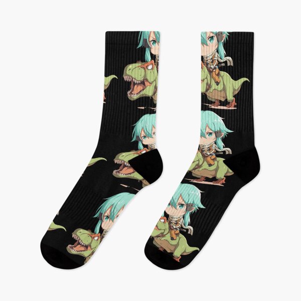 Item preview, Sinon Sword Art Online Kawaii Chibi Dinosaur Riding Adventure designed and sold by Dashsopaner.