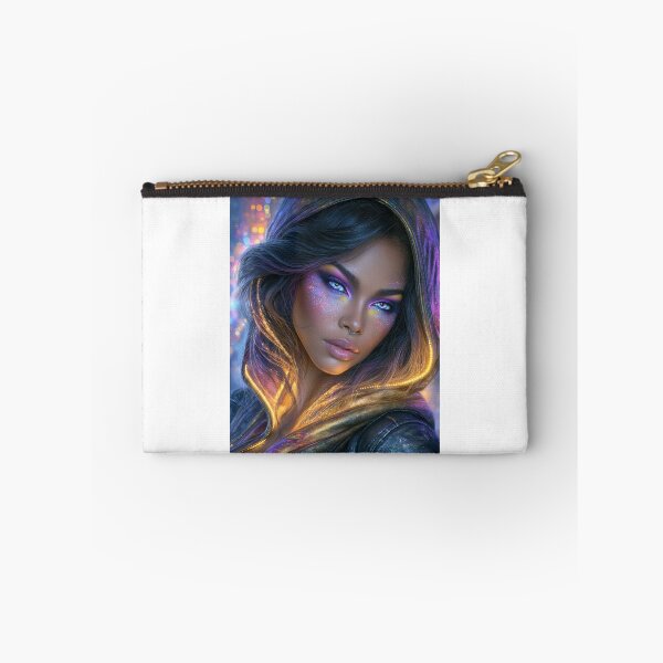 Item preview, Iridescent Glow Portrait – Futuristic Fantasy Makeup and Light Art designed and sold by D Digital Art.