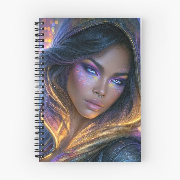 Item preview, Iridescent Glow Portrait – Futuristic Fantasy Makeup and Light Art designed and sold by D Digital Art.