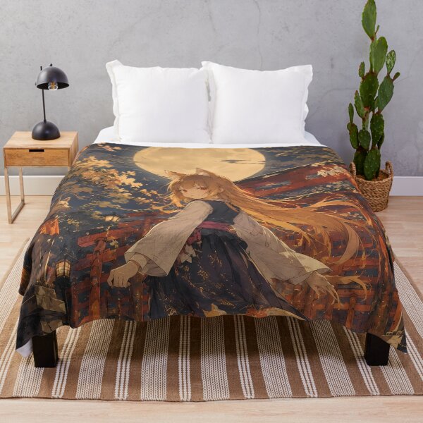 Item preview, Holo Spice and Wolf Moonlit Torii Shrine designed and sold by Dashsopaner.