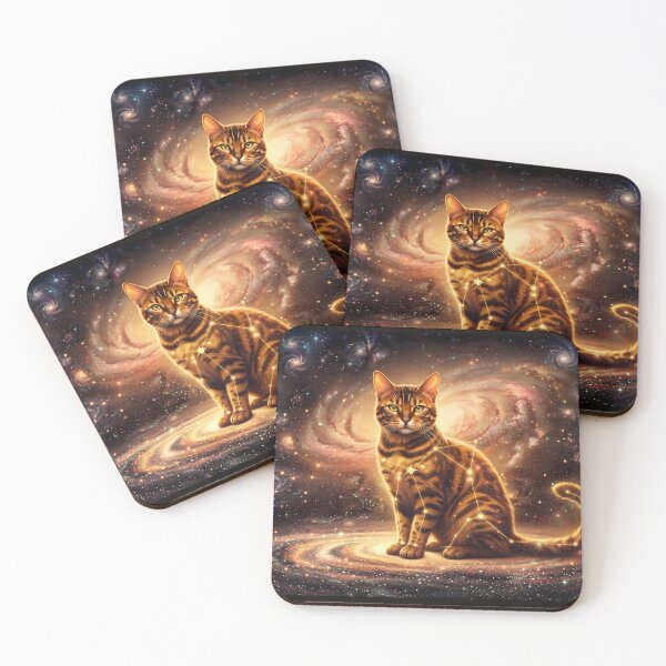 Item preview, Cosmic Bengal: Golden Leopard Guardian & Supernova Spirit designed and sold by SOOstudio73.