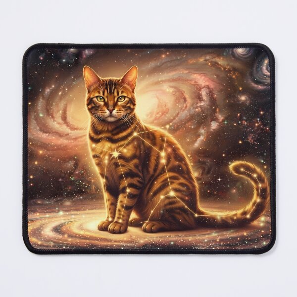 Item preview, Cosmic Bengal: Golden Leopard Guardian & Supernova Spirit designed and sold by SOOstudio73.