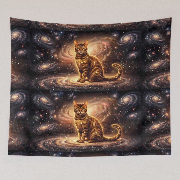 Item preview, Cosmic Bengal: Golden Leopard Guardian & Supernova Spirit designed and sold by SOOstudio73.