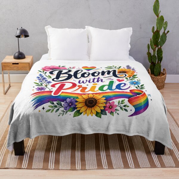 Item preview, Bloom with Pride – Colorful Floral Rainbow Design designed and sold by RJACreative.