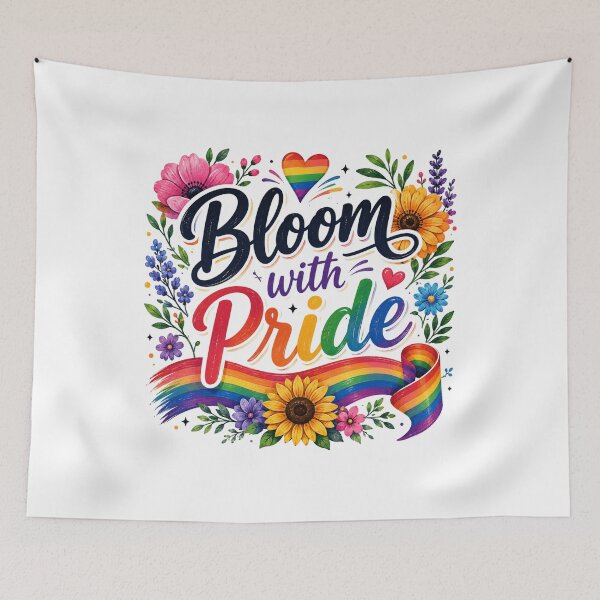 Item preview, Bloom with Pride – Colorful Floral Rainbow Design designed and sold by RJACreative.