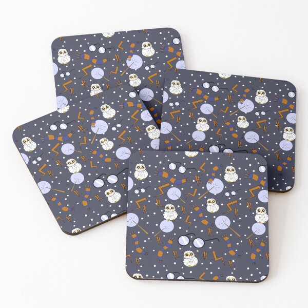 Item preview, Owls, scarfs and glasses blue and copper pattern  designed and sold by RavenAMarie .