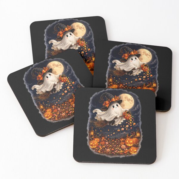 Item preview, Flying Halloween Ghost Candy Storm designed and sold by NucciCollective.