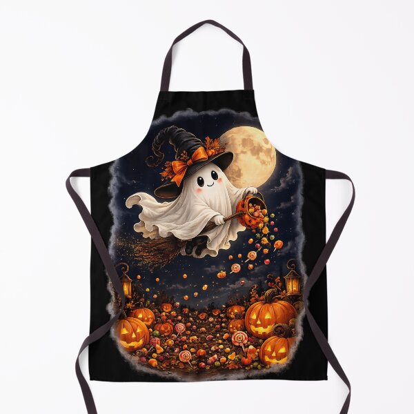 Item preview, Flying Halloween Ghost Candy Storm designed and sold by NucciCollective.