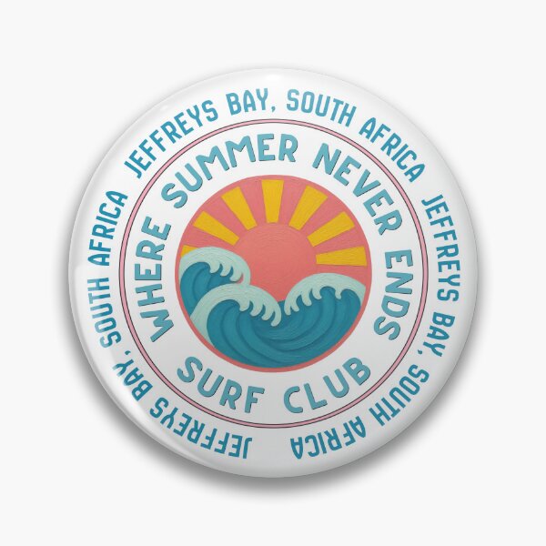 Item preview, Jeffreys Bay South Africa Surf Club Retro Wave Badge designed and sold by DonnaRaine.