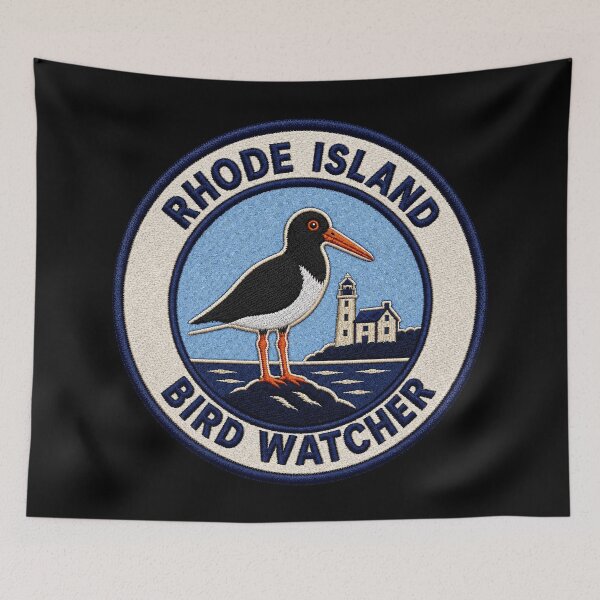 Item preview, Rhode Island Bird Watcher American Oystercatcher Coastal Patch designed and sold by The-Drip-Studio.
