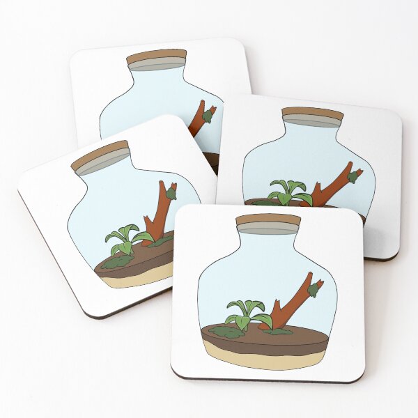 Item preview, Cute Bottle Terrarium Small Plant Stick Aesthetic Art designed and sold by The Soapiest Goat.