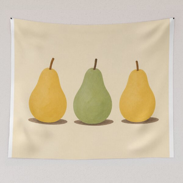 Item preview, Three Pears Watercolour Cottagecore designed and sold by GoldenHourWalls.
