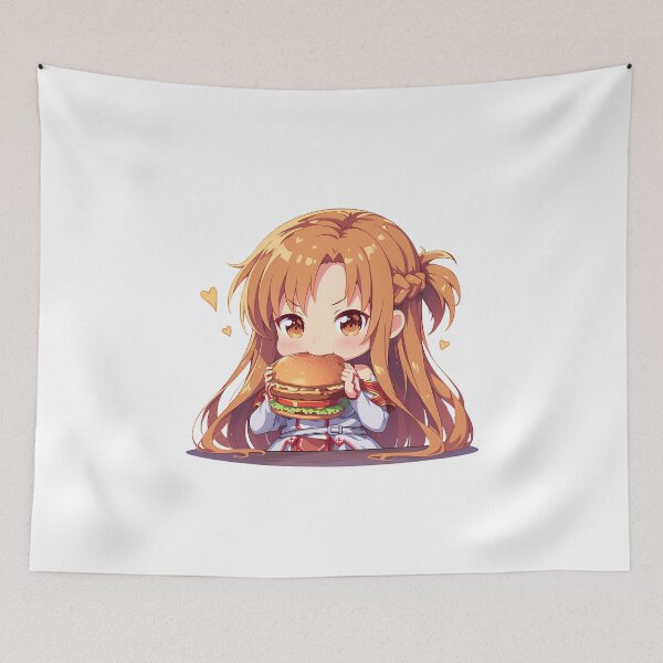 Item preview, Asuna Sword Art Online Kawaii Burger Bite With Sweet Hearts designed and sold by Dashsopaner.