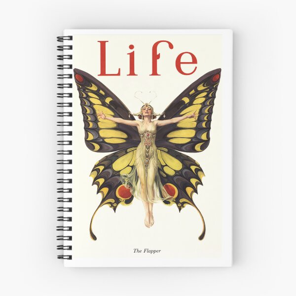 Artikelvorschau, Flapper-Print, Vintage-Art-Deco-Schmetterlingsfrau, Titelbild des Life-Magazins aus den 1920er-Jahren, Dekoration der Goldenen Zwanziger entworfen und verkauft von RickE.
