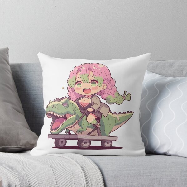 Item preview, Mitsuri Kanroji Demon Slayer Dinosaur Chibi Joyride designed and sold by Dashsopaner.