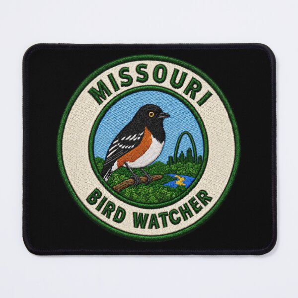 Item preview, Missouri Bird Watcher Eastern Towhee St. Louis Patch designed and sold by The-Drip-Studio.
