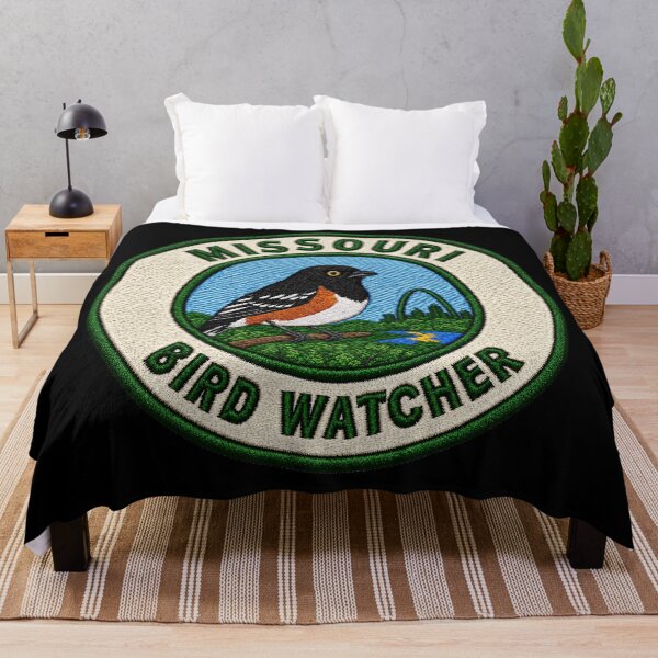 Item preview, Missouri Bird Watcher Eastern Towhee St. Louis Patch designed and sold by The-Drip-Studio.