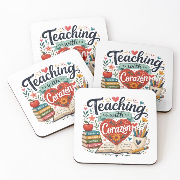 Item preview, Teaching with Corazón – Teacher Appreciation Design designed and sold by RJACreative.