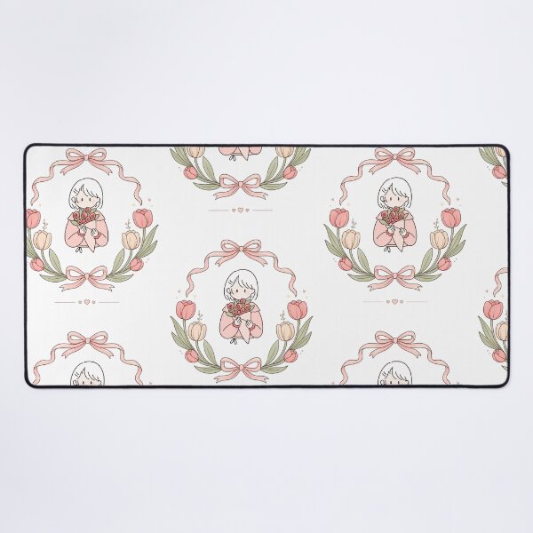 Item preview, Cute Girl Floral Bow Illustration designed and sold by itxelaraStudio.