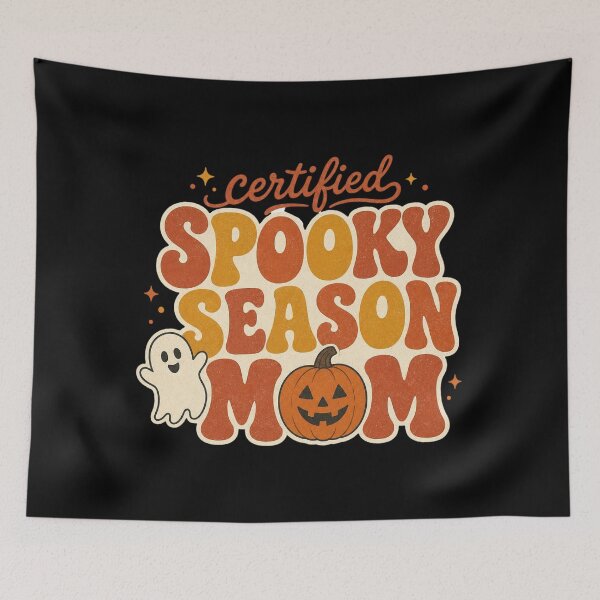 Item preview, Retro Spooky Mom - Cute Ghost & Pumpkin Halloween designed and sold by Graphic Vibe Designs.