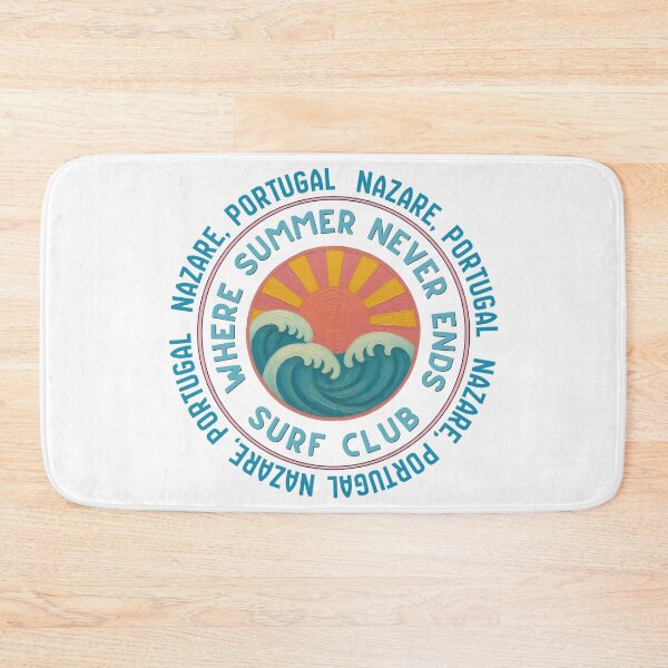 Item preview, Nazare Portugal Surf Club Retro Sunset Wave Badge designed and sold by DonnaRaine.