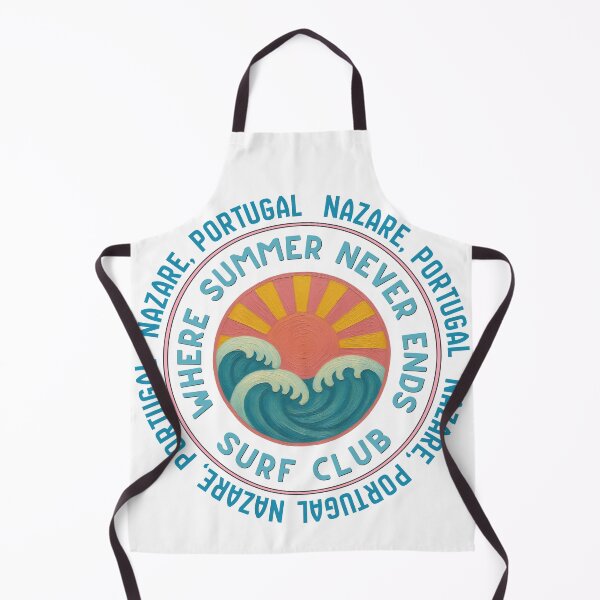 Item preview, Nazare Portugal Surf Club Retro Sunset Wave Badge designed and sold by DonnaRaine.