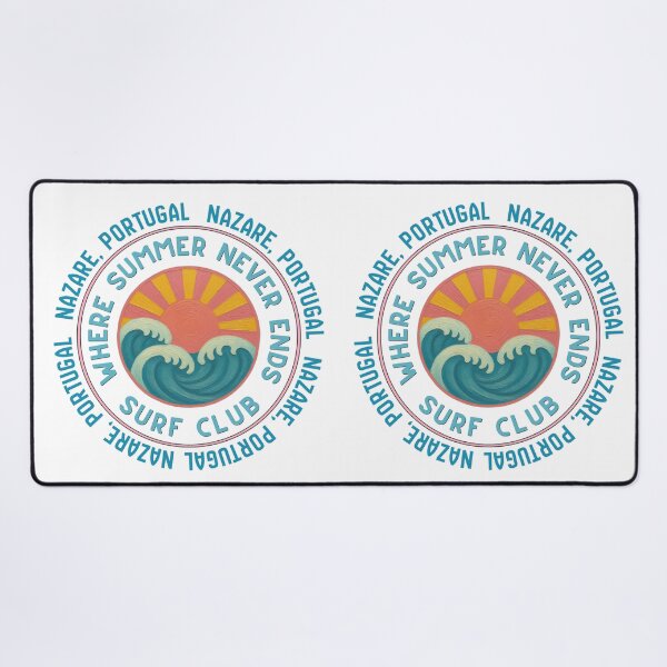 Item preview, Nazare Portugal Surf Club Retro Sunset Wave Badge designed and sold by DonnaRaine.