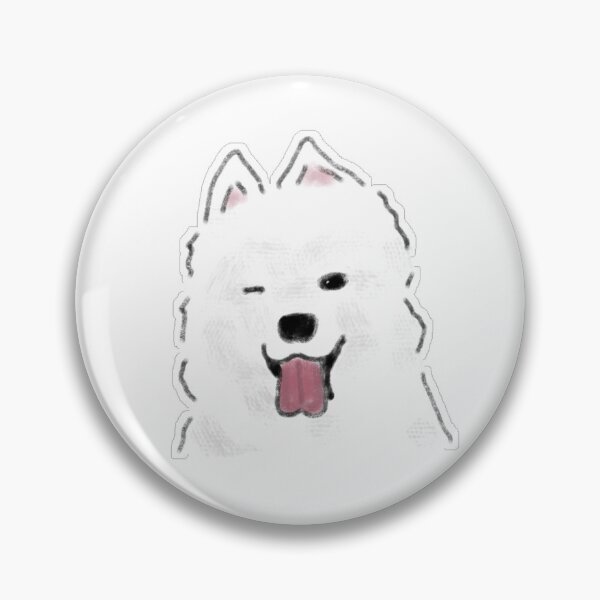 Item preview, Happy Winking Fluffy Samoyed Dog designed and sold by raun.draw.