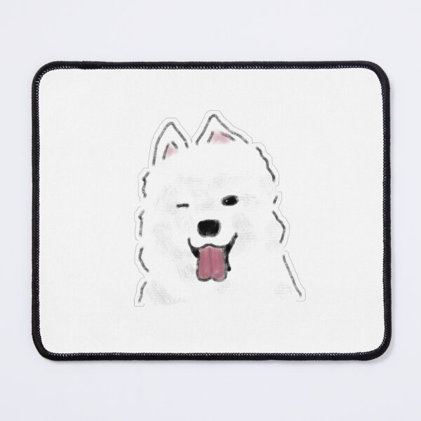 Item preview, Happy Winking Fluffy Samoyed Dog designed and sold by raun.draw.