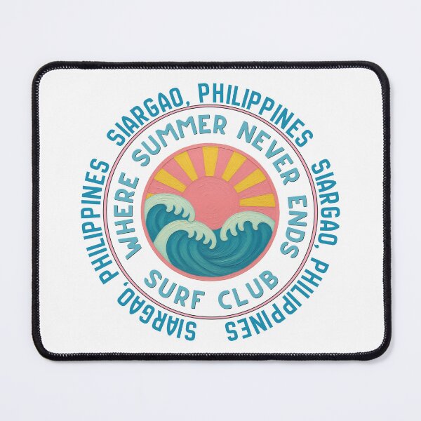 Item preview, Siargao Philippines Surf Club Retro Sunset Wave Badge designed and sold by DonnaRaine.