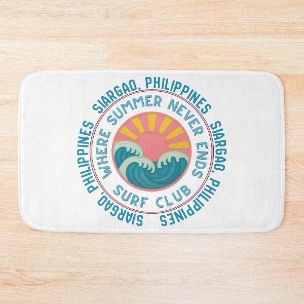 Item preview, Siargao Philippines Surf Club Retro Sunset Wave Badge designed and sold by DonnaRaine.