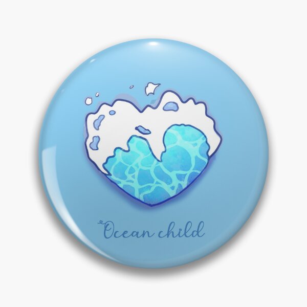 Item preview, Ocean Child Heart Wave Quote Aesthetic Design designed and sold by blue witch art.