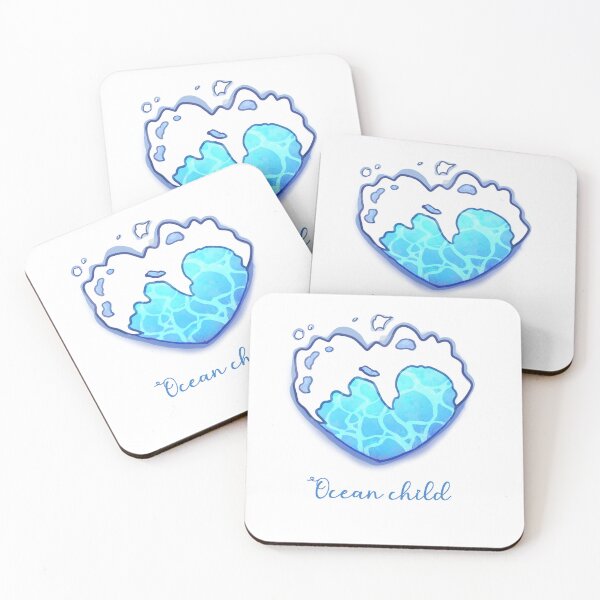 Item preview, Ocean Child Heart Wave Quote Aesthetic Design designed and sold by blue witch art.