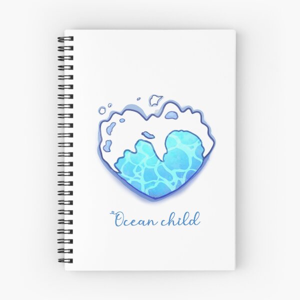 Item preview, Ocean Child Heart Wave Quote Aesthetic Design designed and sold by blue witch art.