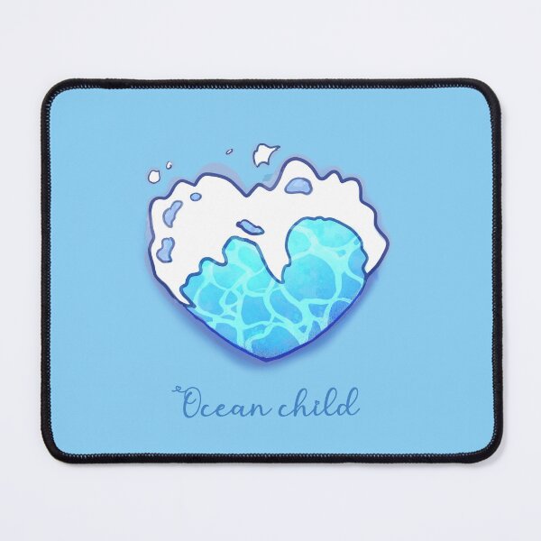 Item preview, Ocean Child Heart Wave Quote Aesthetic Design designed and sold by blue witch art.